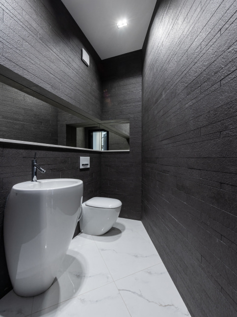 Bathroom With Grey Tiles Design Ideas | Beautiful Homes