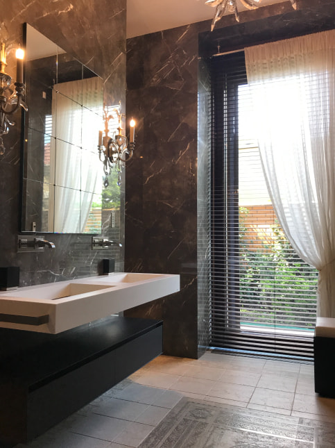 Sleek black basin size for bathroom - Beautiful Homes