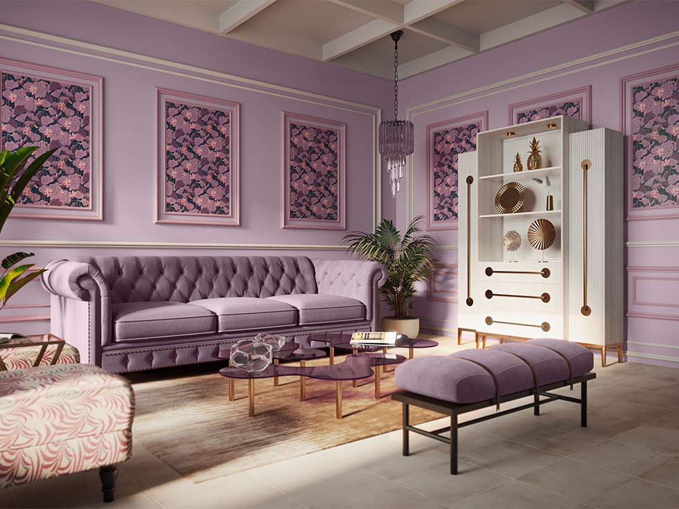 Purple Shaded Modern Interior Design - Beautiful Homes