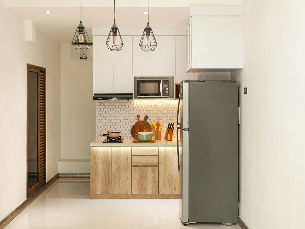 Wooden l-shaped modular kitchen design layout - Beautiful Homes