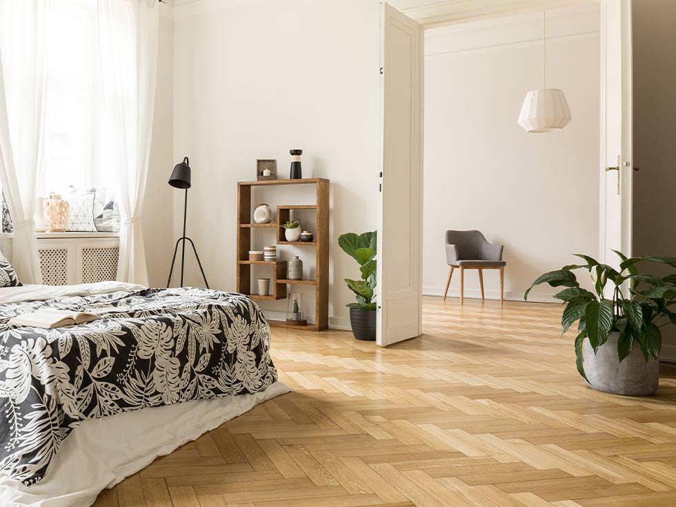Modern parquet wood flooring for the master bedroom - Beautiful Homes