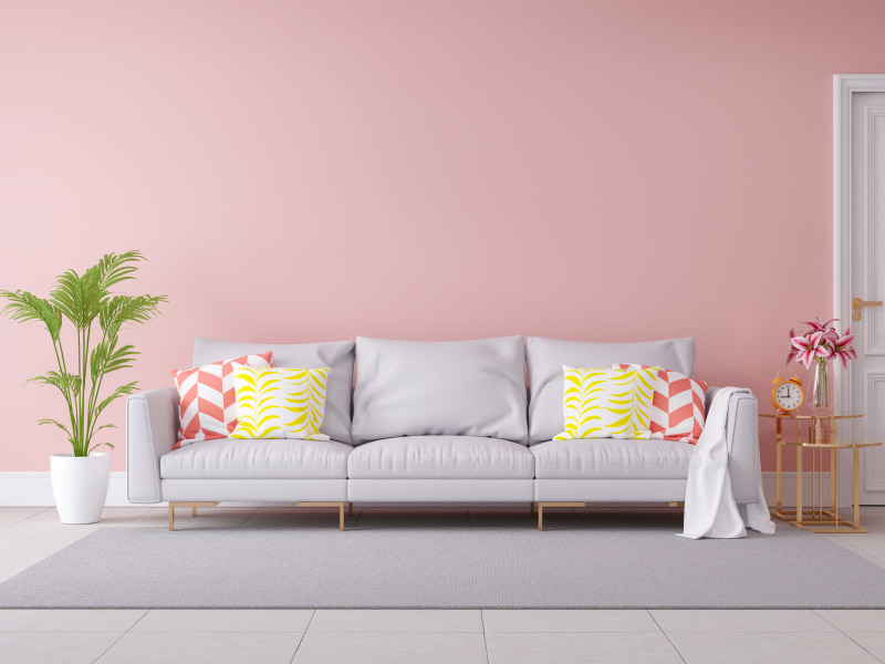 Pink colour combination for the living room - Beautiful Homes