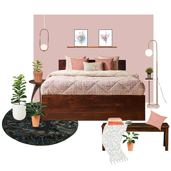 Bed styled 3 different ways without a complete makeover