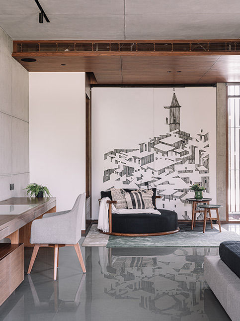 Bedroom design with wall art – Beautiful Homes