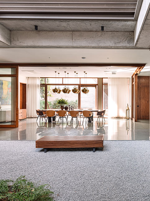 Dining hall design with a huge carpet area – Beautiful Homes