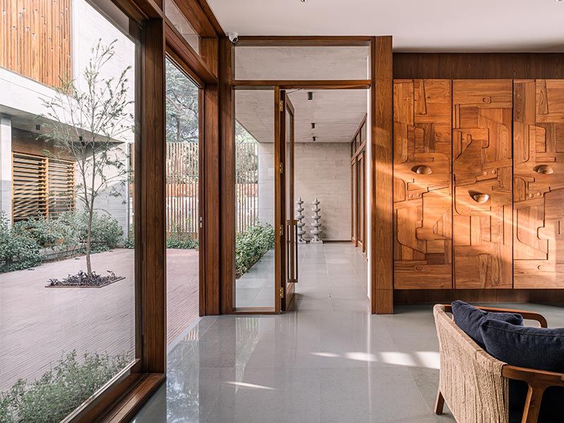 Vestibule area with wooden cabinets – Beautiful Homes