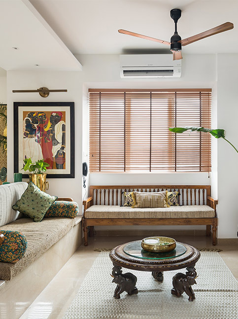 White living room with neutral palette interiors - Beautiful Homes