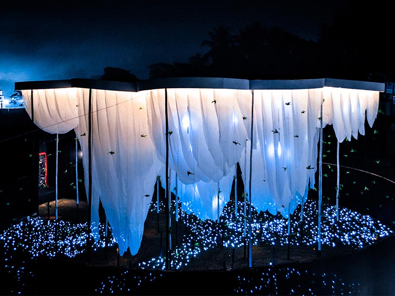 Pavilion of canopies by Abin Chaudhuri - Beautiful Homes