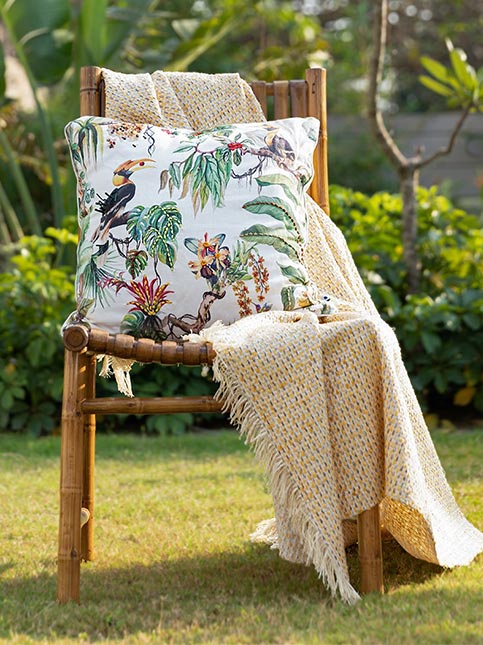 Tropical cushion cover by Onset Homes - Beautiful Homes
