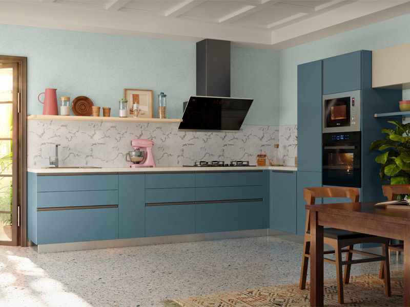 Stunning Blue Kitchen Design Ideas with Chimney – Beautiful Homes