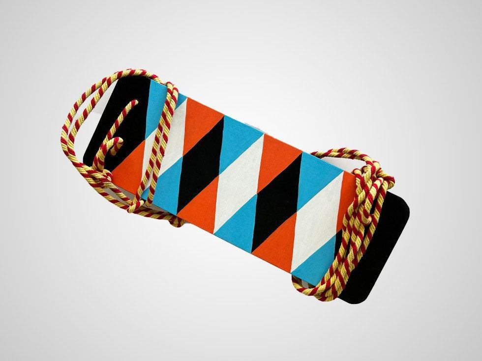 DIY Harlequin Pattern Swing - Beautiful Homes