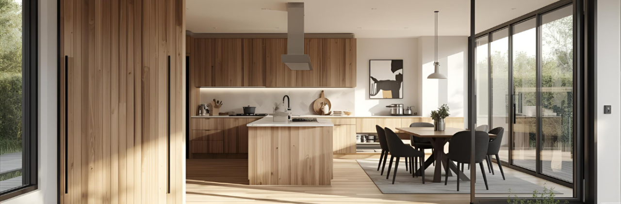 Contemporary kitchen sliding door design - Beautiful Homes