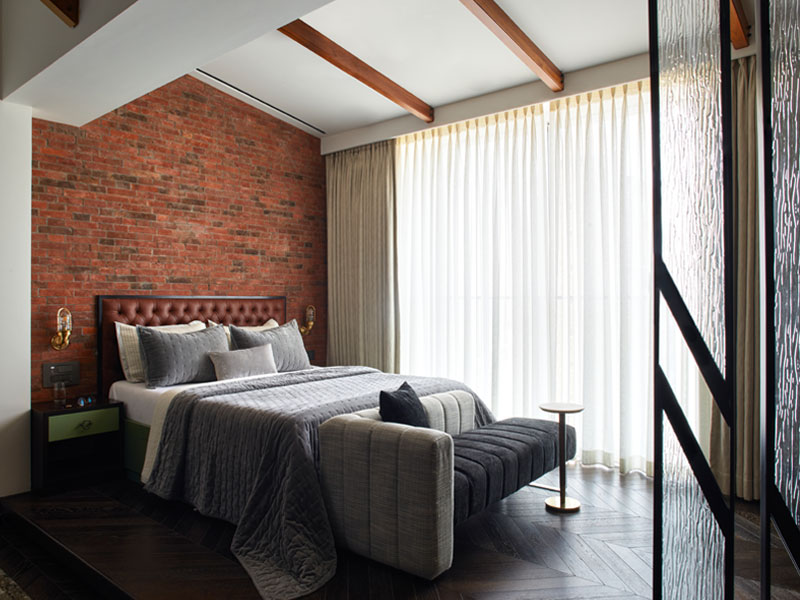 Bedroom design with exposed brick walls – Beautiful Homes