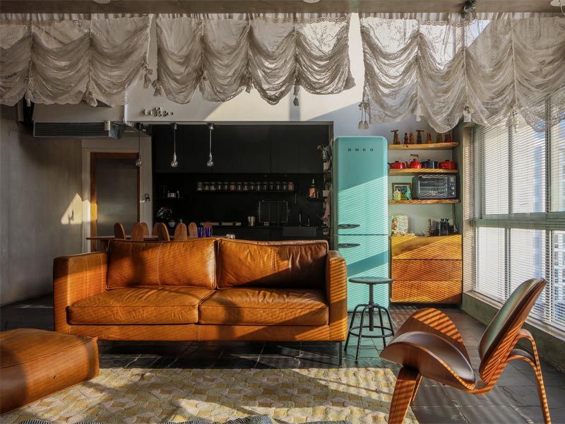 Living room design with leather sofa – Beautiful Homes