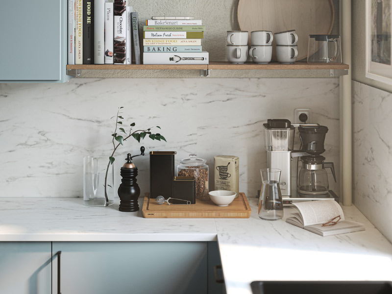 White Theme Kitchen Design - Beautiful Homes