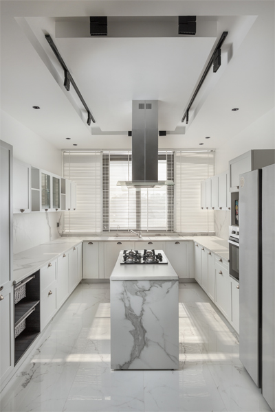 Kitchen in white marble – Beautiful Homes
