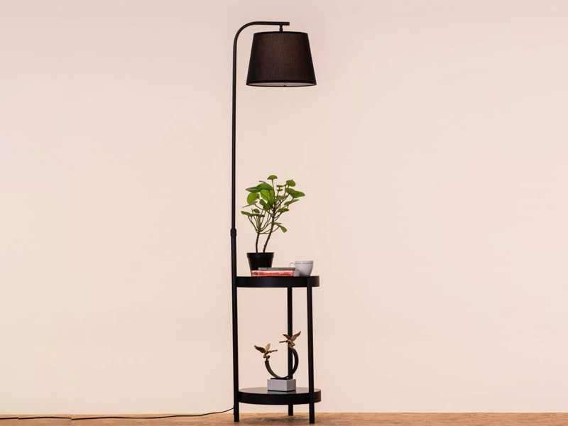 Three Steps Back (Smart Wireless Charging) Marble Floor Lamp by The White Teak Company - Beautiful Homes