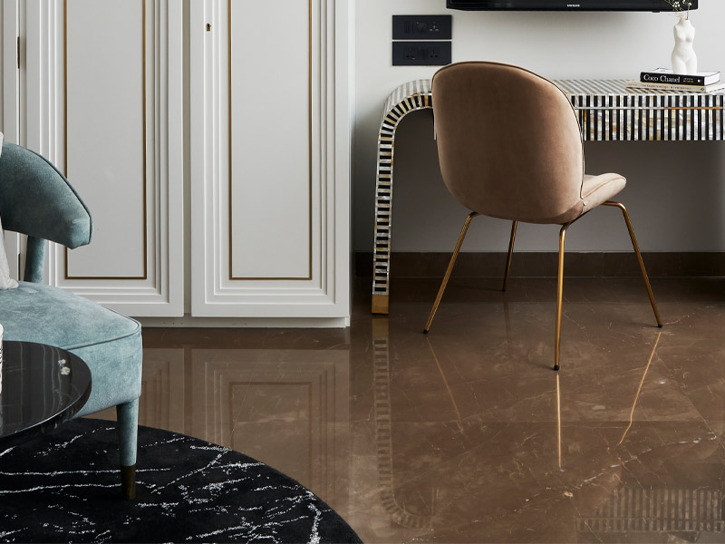 Simple brown tile design for your home interiors- Beautiful Homes