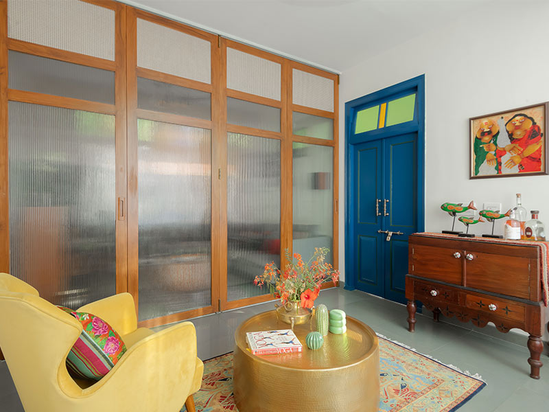 Gold finish centre table design – Beautiful Homes