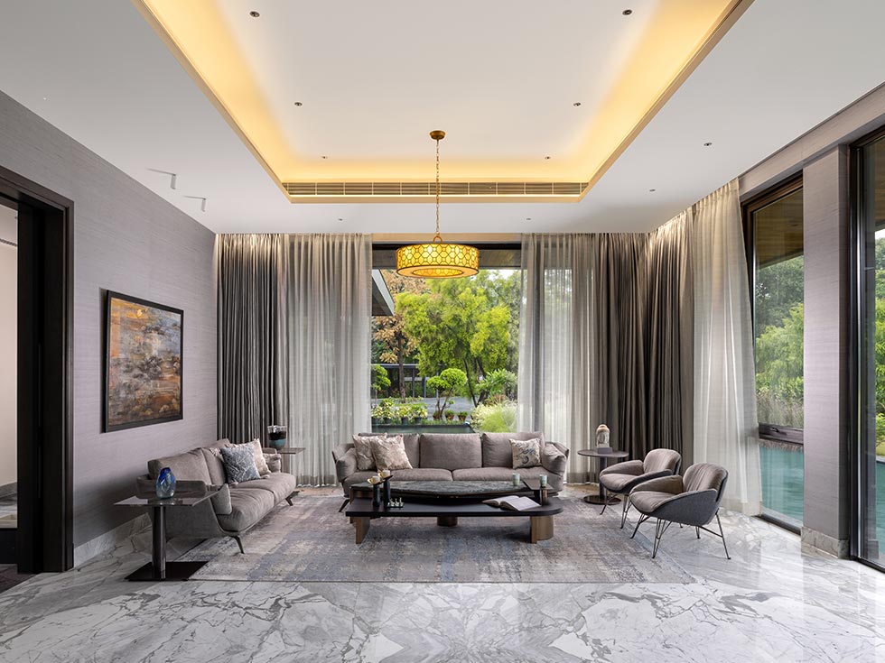 Profile false ceiling light for living room – Beautiful Homes