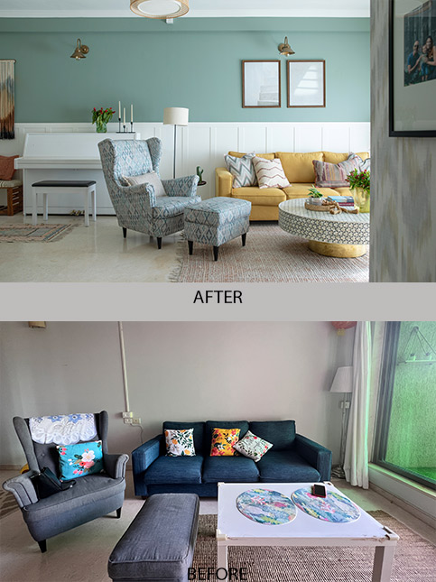 Chic living room with unique coffee table – Beautiful Homes