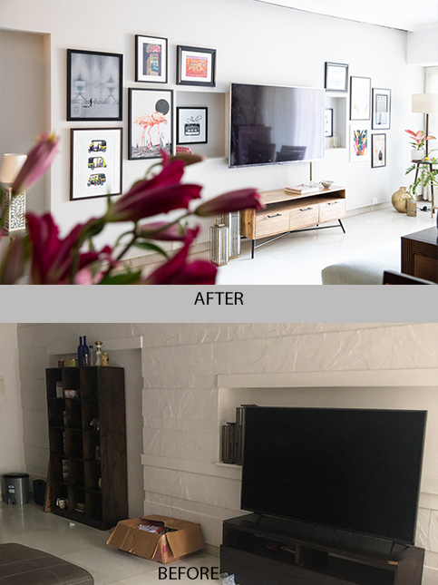 Wall TV unit with art – Beautiful Homes