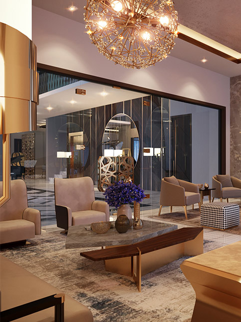 Floor rug tiles for a luxurious hall space - Beautiful Homes