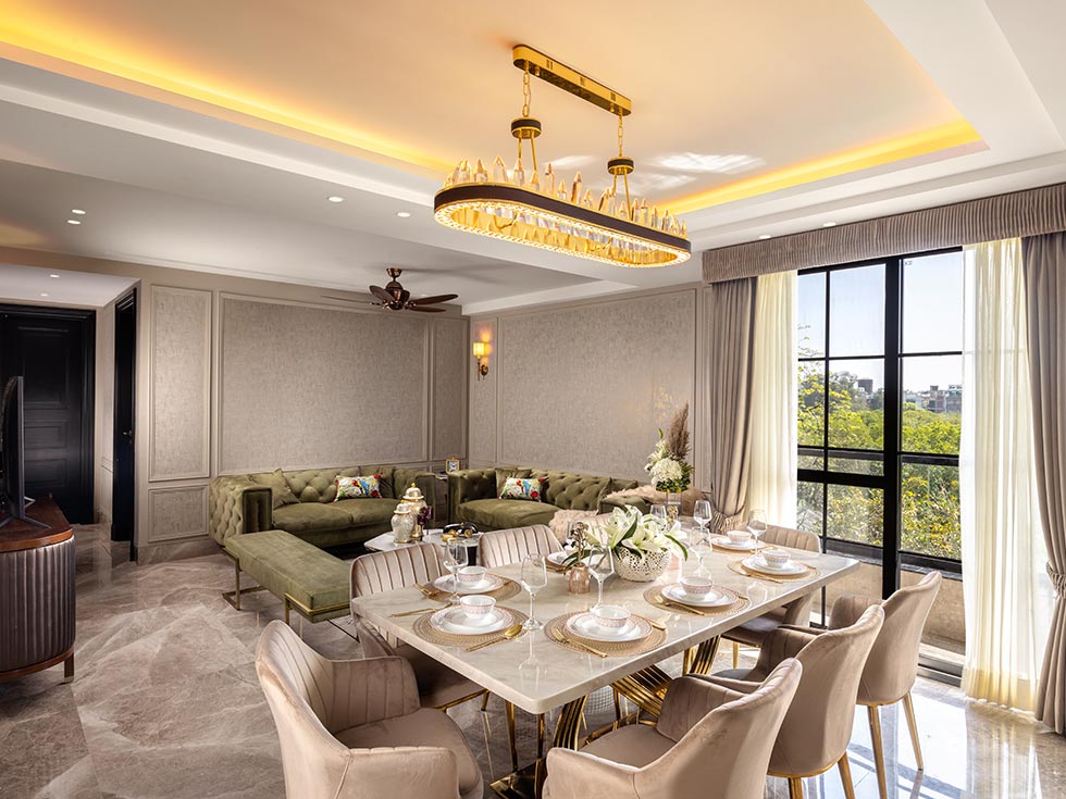 Bright false ceiling strip light design for living room – Beautiful Homes