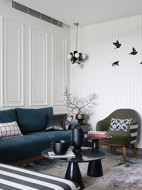 Living room with central air conditioner – Beautiful Homes