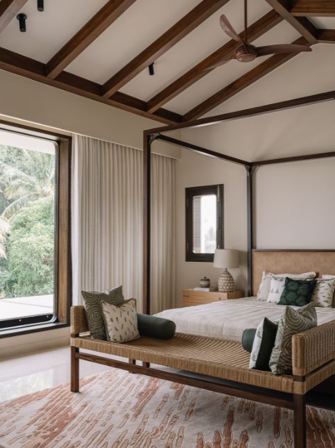 Beautiful White Bedroom With Triangular Roof - Beautiful Homes