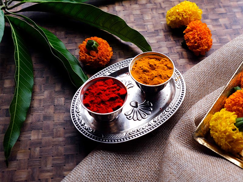 Haldi kumkum for pooja – Beautiful Homes