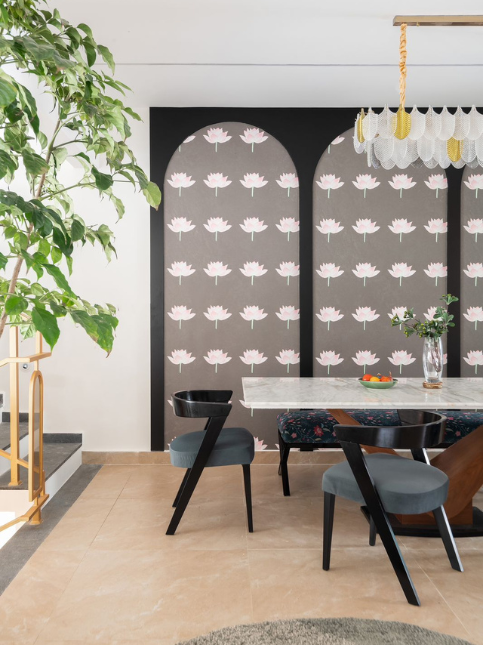 Beautiful Lotus Accent Wall - Beautiful Homes