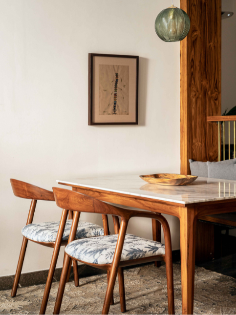 Wood Detailed Dining Room Wall - Beautiful Homes