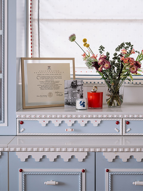 Cute Pastel Blue Office Cabinet - Beautiful Homes