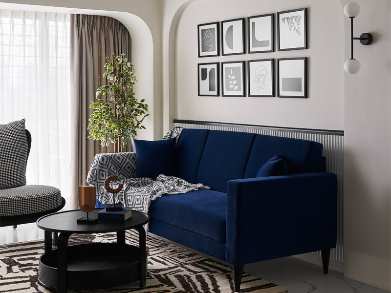 Living room blue sofa design – Beautiful Homes