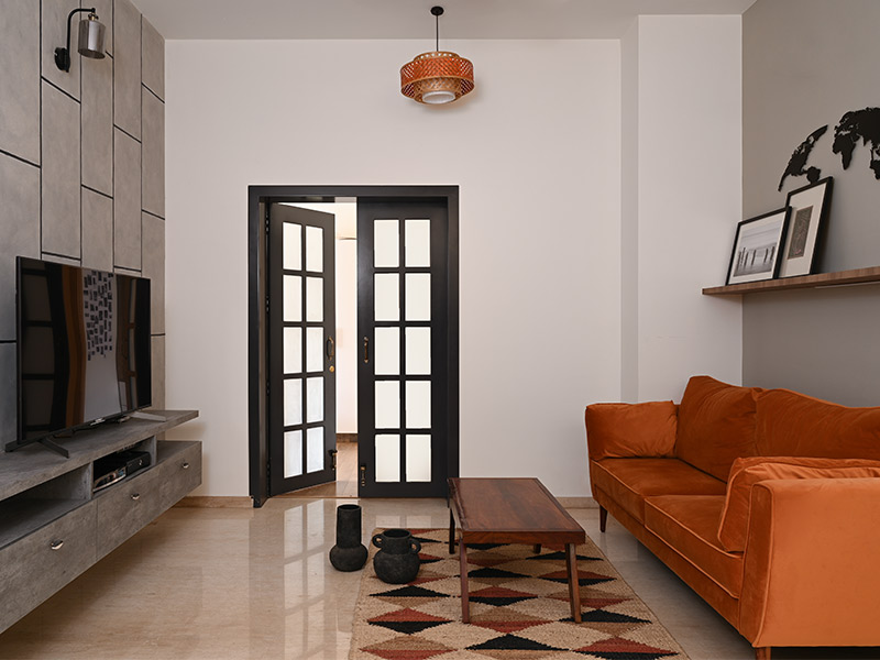 Orange sofa design – Beautiful Homes