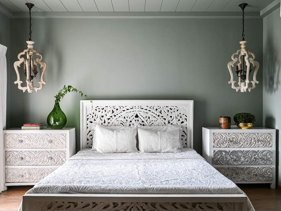 White Corner Table with Drawers - Beautiful Homes