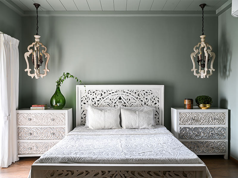 White Corner Table with Drawers - Beautiful Homes