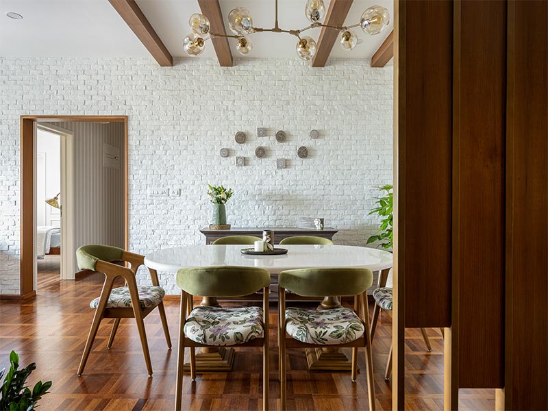 Dining Room with Wooden Flooring Sheet - Beautiful Homes