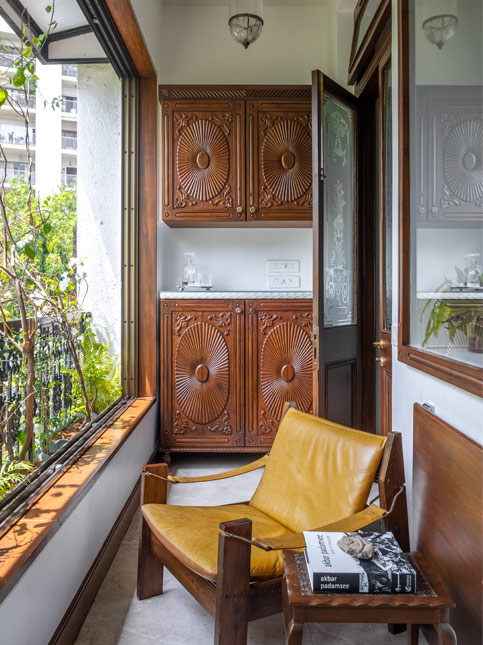 Peaceful Balcony with Yellow Coloured Seating - Beautiful Homes