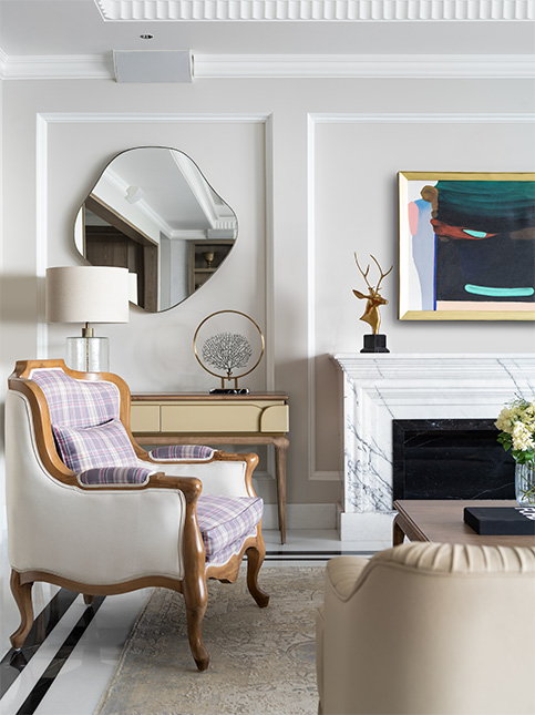 Minimal And Abstract Hallway Mirror Design - Beautiful Homes