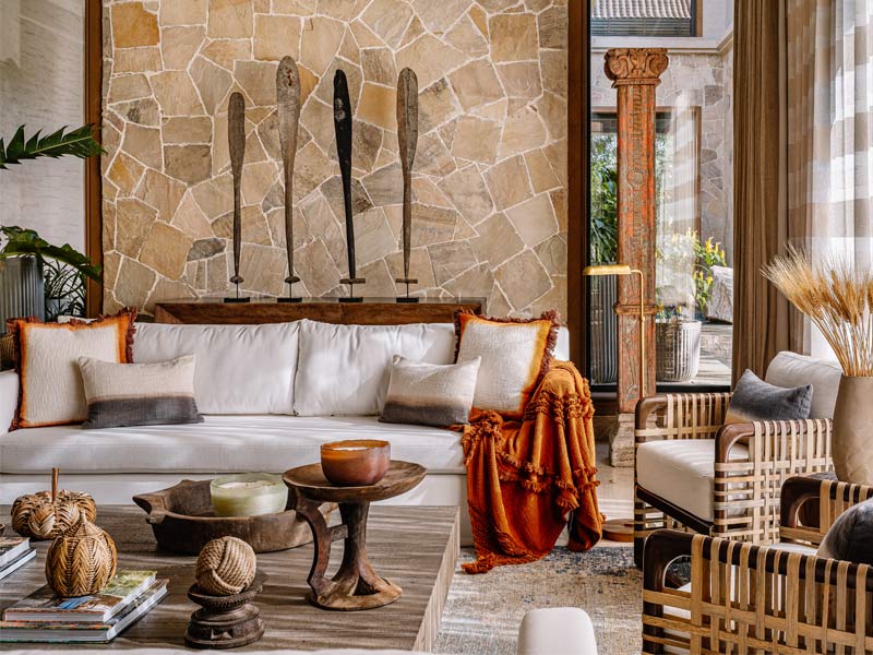 Raw And Earthy Looking Living Room - Beautiful Homes