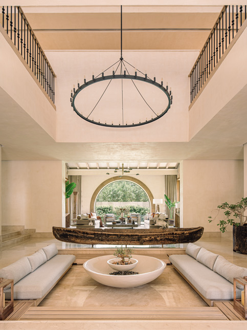 Artsy Living Room with Sunken Seating Area - Beautiful Homes