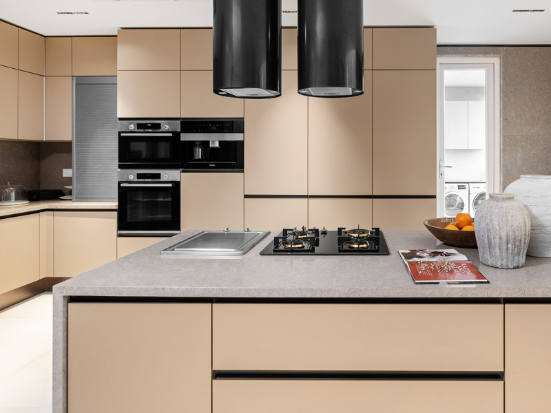 White Coloured Kitchen Shutter on Window - Beautiful Homes