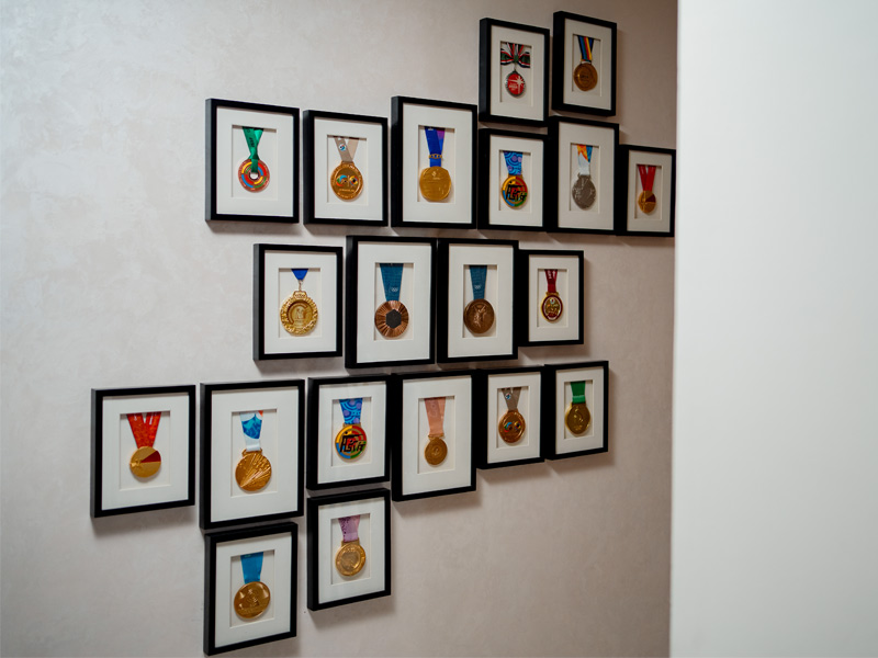 Manu Bhaker’s curated wall of medals – Beautiful Homes