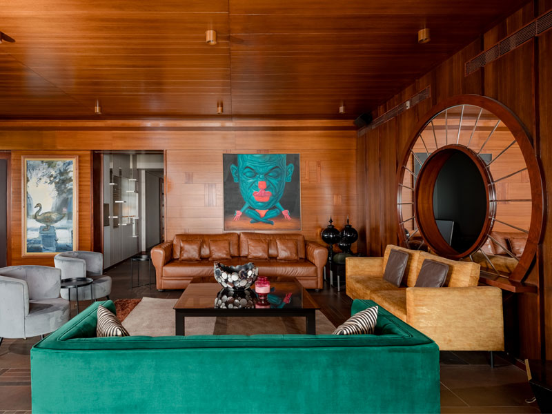 Living room with wall art - Beautiful Homes