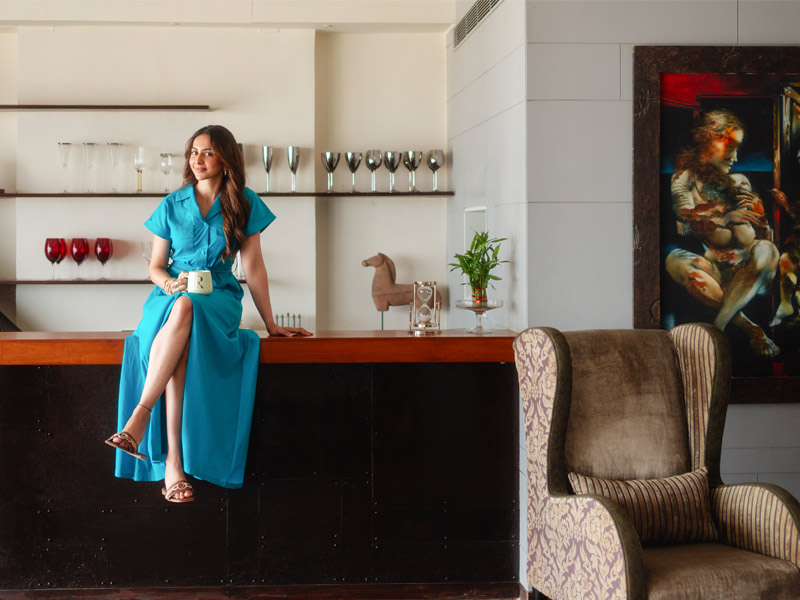 Rakul Preet in her living room bar - Beautiful Homes