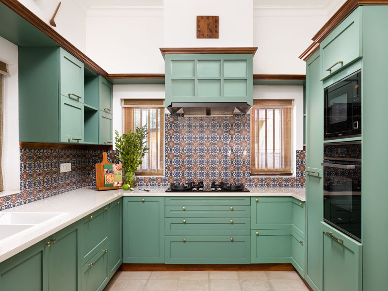 Beautiful Artistic Dado Tiles Near Washbasin - Beautiful Homes