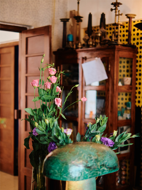 Green raku-fired table lamp - Beautiful Homes