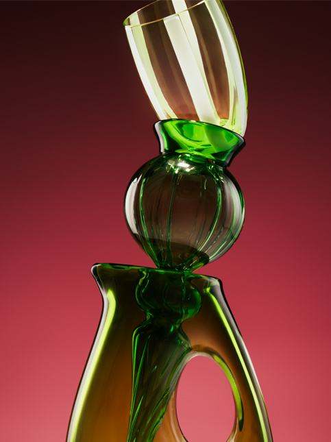 Beautiful Green Glass Décor Piece - Beautiful Homes